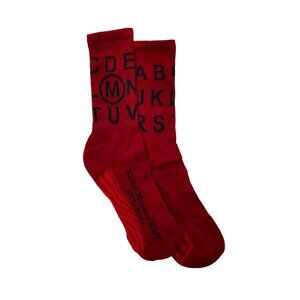 MAISON MONSIEUR MIKEY NEW YORK LOGO CREW SOCKS